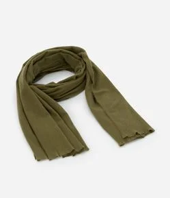 Cachecol Maquinetado com Felpas na Barra