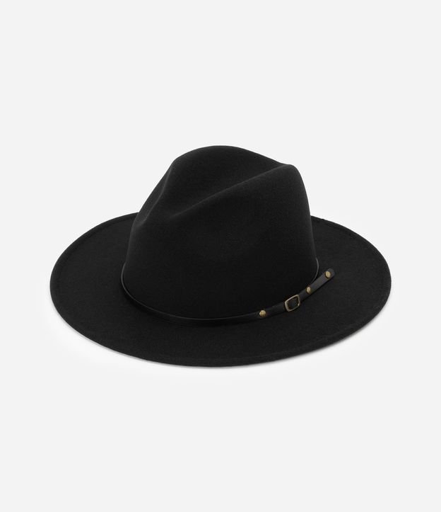 Chapéu Cowboy de Camurça com Detalhe de Fivela