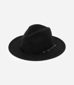 Chapéu Cowboy de Camurça com Detalhe de Fivela