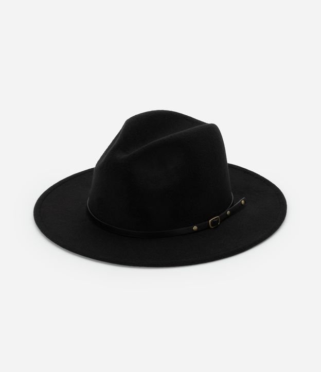 Chapéu Cowboy de Camurça com Detalhe de Fivela