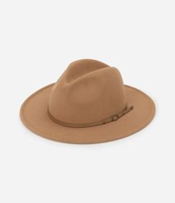 Chapéu Cowboy de Camurça com Detalhe de Fivela