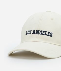 Boné Aba Curva em Sarja com Lettering Los Angeles