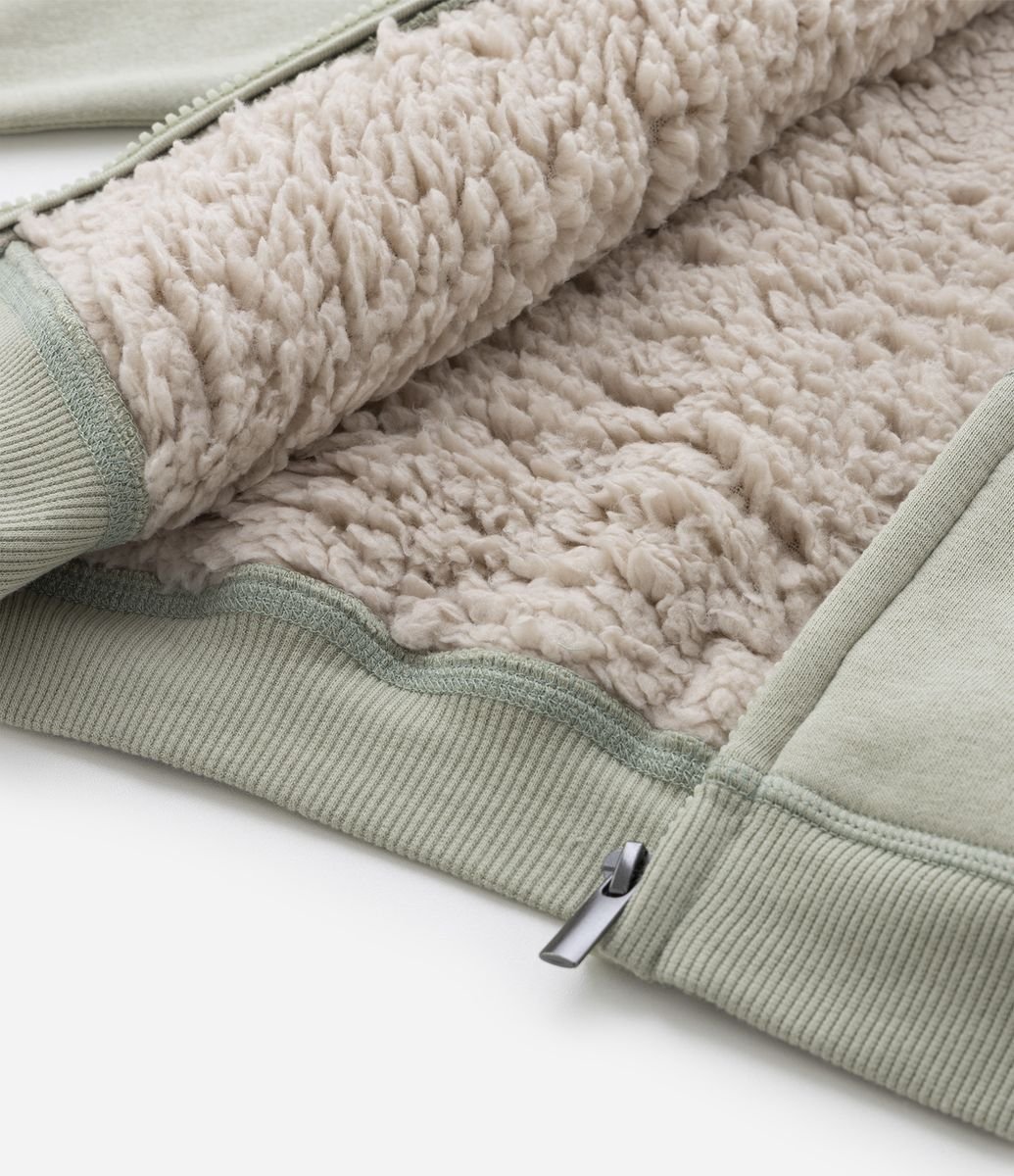 Casaco Baby Com Capuz E Forro Sherpa - Outono/Inverno Infantil | Moda Bebê Confortável