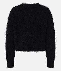 Suéter Slim em Tricô com Pelinhos