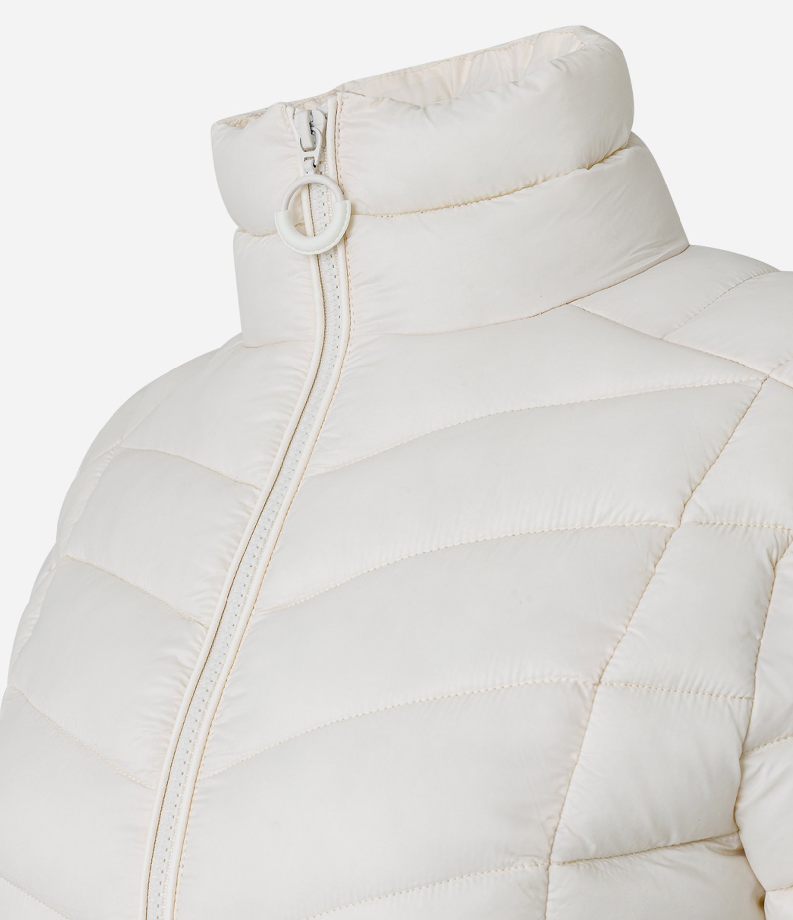 Jaqueta Puffer Ultra Leve em Poliamida com Saquinho de Guardar Bege 6