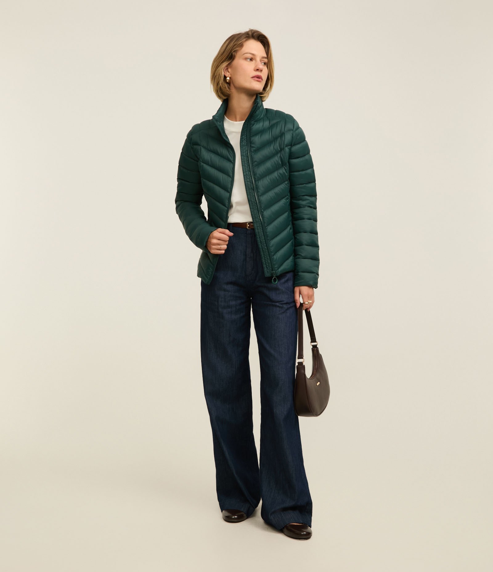 Jaqueta Puffer Ultra Leve em Poliamida com Saquinho de Guardar Verde 2