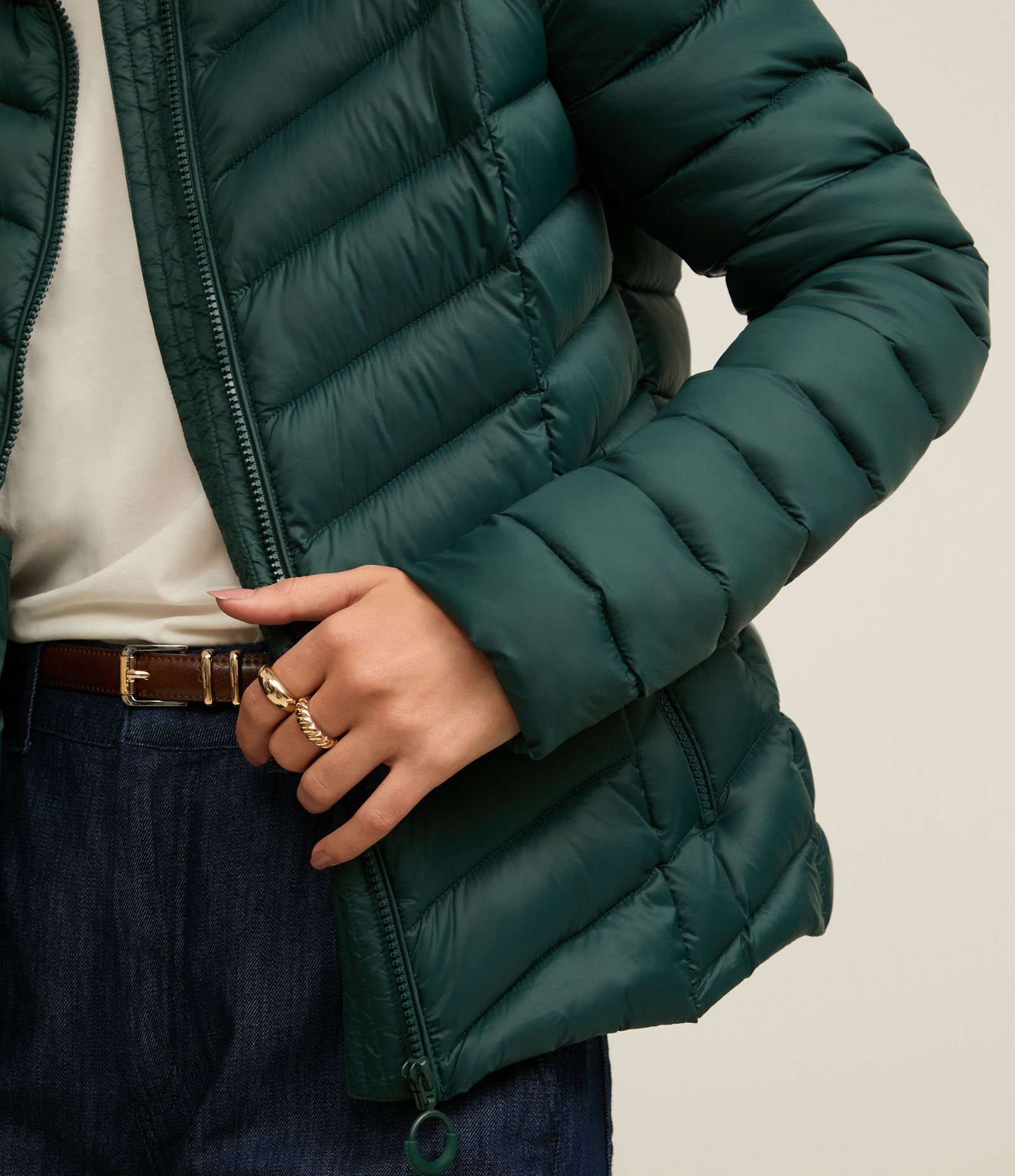 Jaqueta Puffer Ultra Leve em Poliamida com Saquinho de Guardar Verde 3