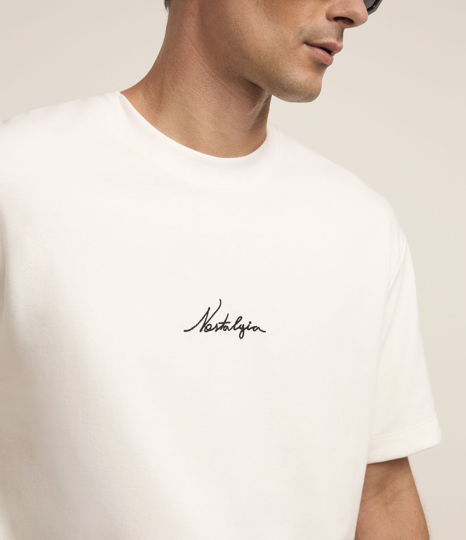 Camiseta Boxy em Algodão com Estampa Nostalgia Branco 4