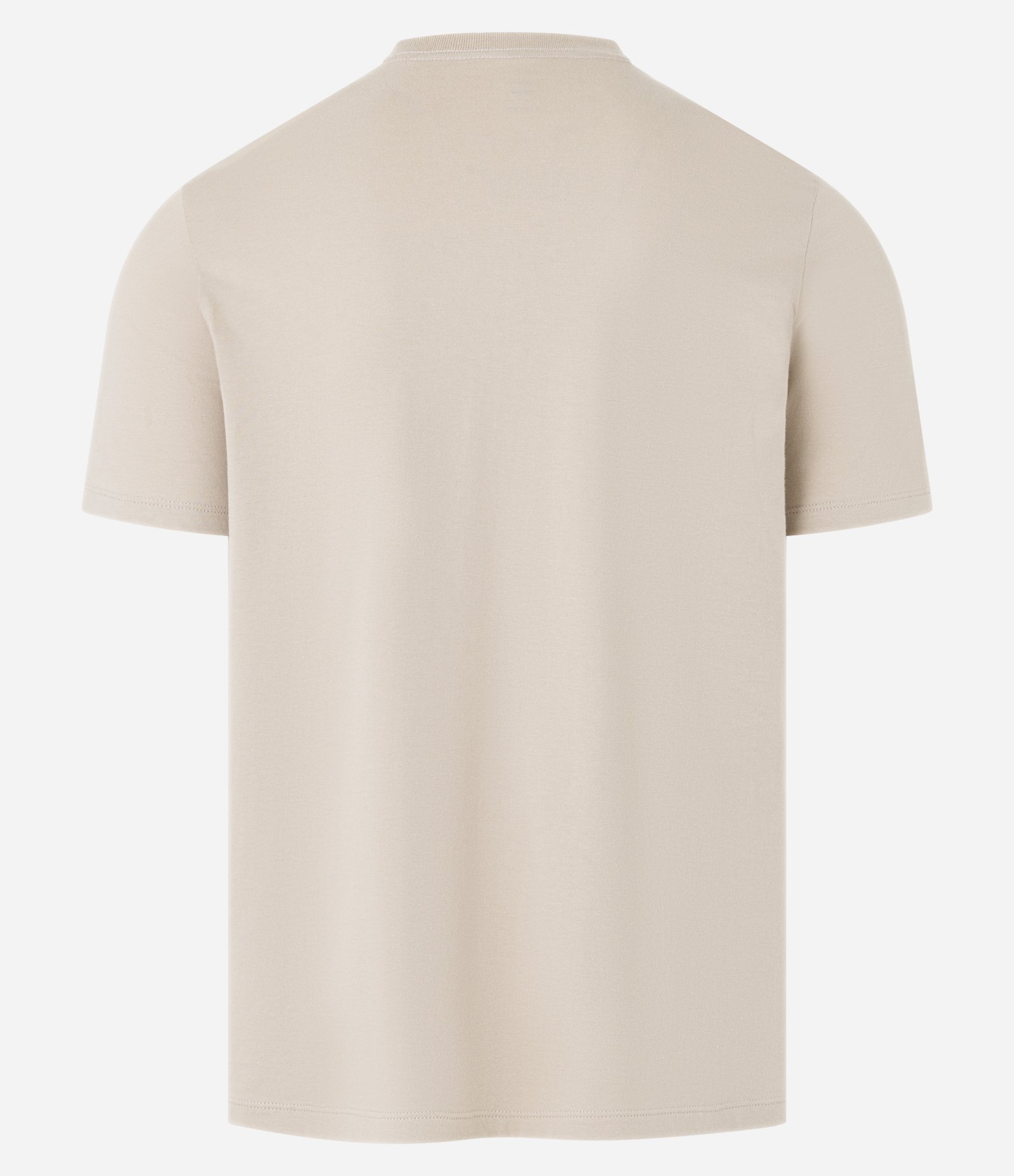 Camiseta Slim em Algodão com Estampa Lettering Vertical Bege 2