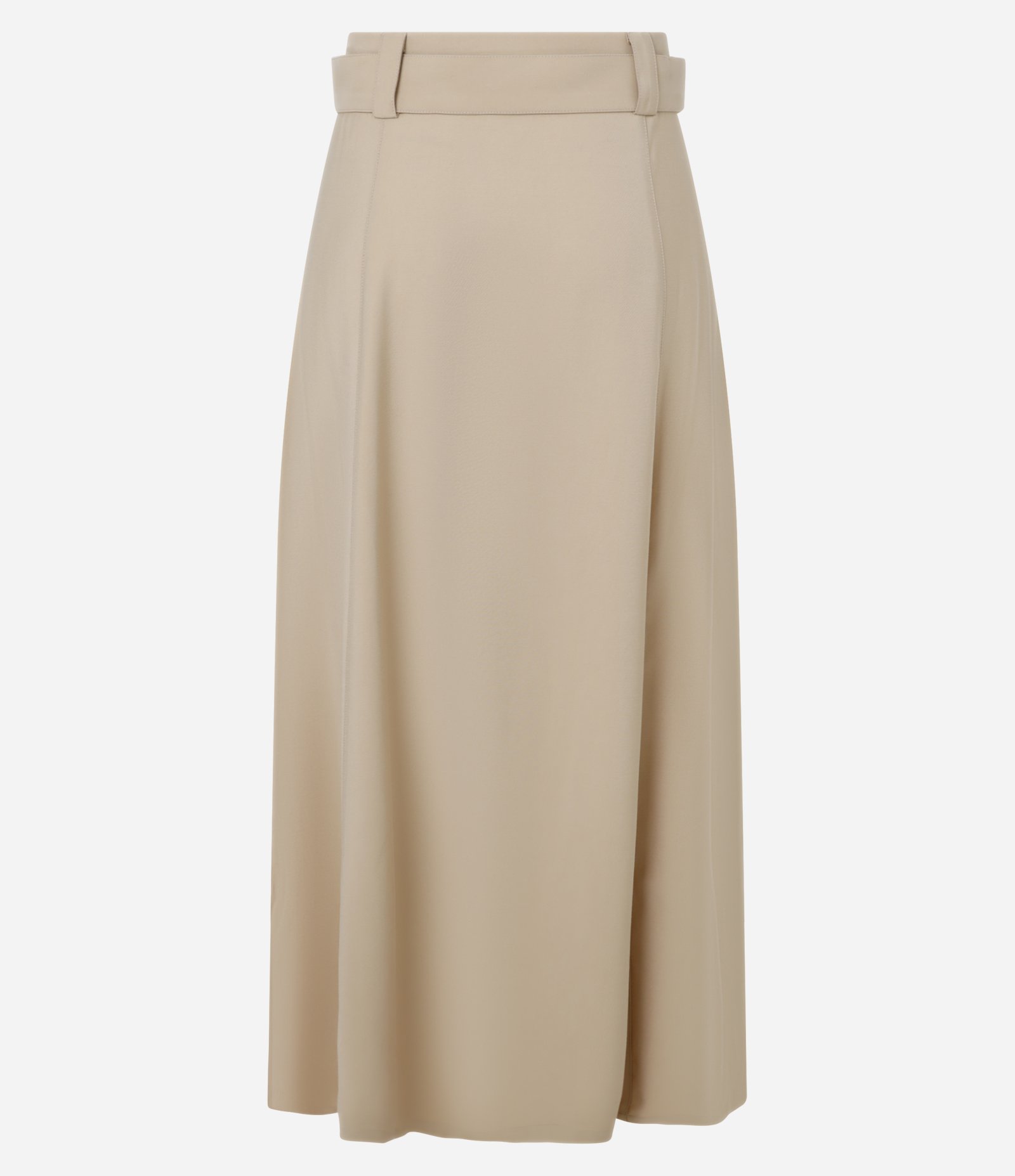 Saia Evasê Longa em Viscose Twill com Cinto Afivelado 6
