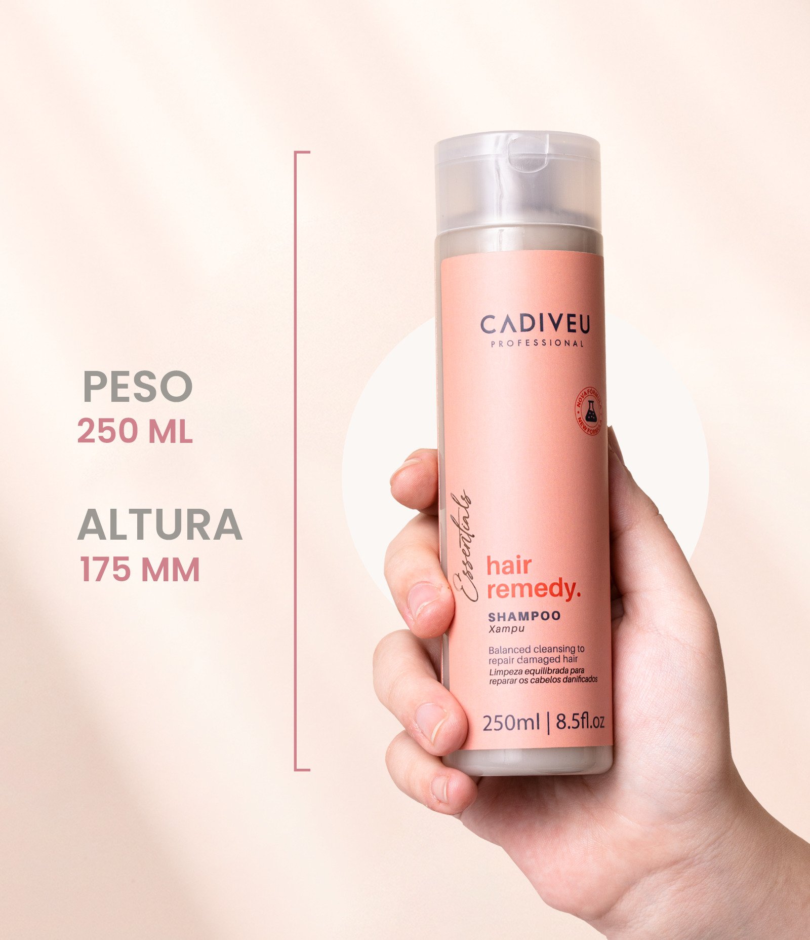 Shampoo Reparação Hair Remedy Cadiveu Professional Essentials  250ml 7