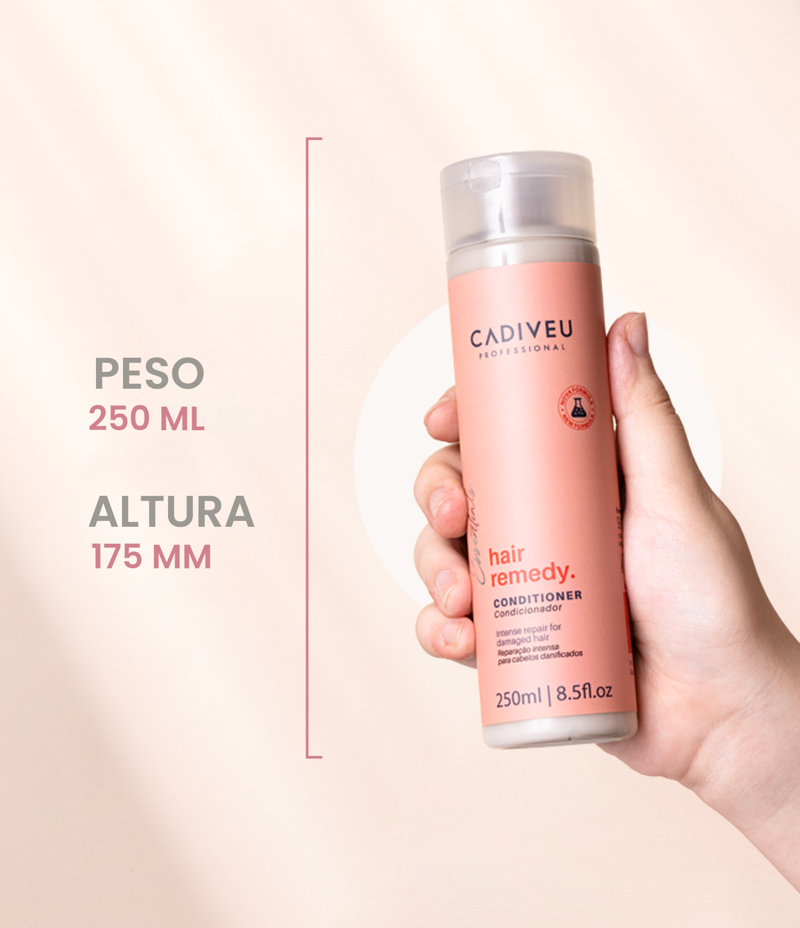 Condicionador Reparação Hair Remedy Cadiveu Professional Essentials 250ml 10