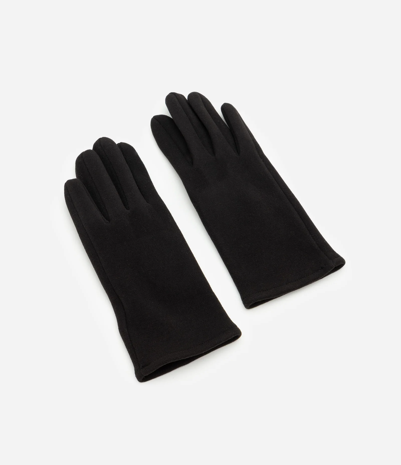 Luva em Suede com Detalhe Dedal Touch Screen Preto 1