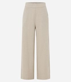 Calça Pantalona em Viscolinho com Cós Elástico