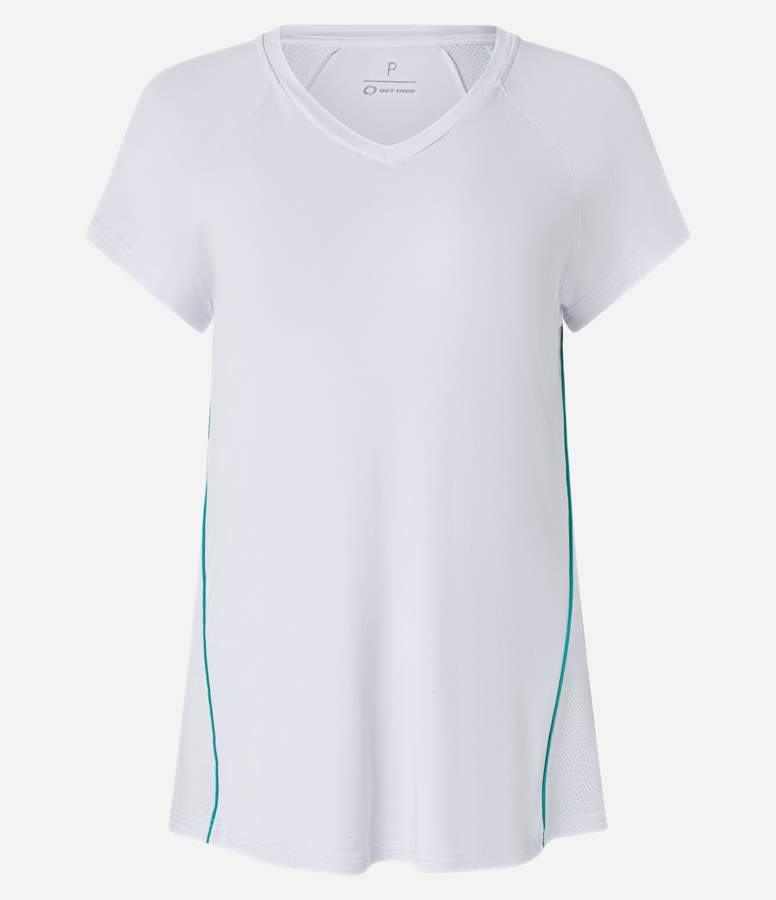 Camiseta Esportiva em Microfibra com Friso Branco 5