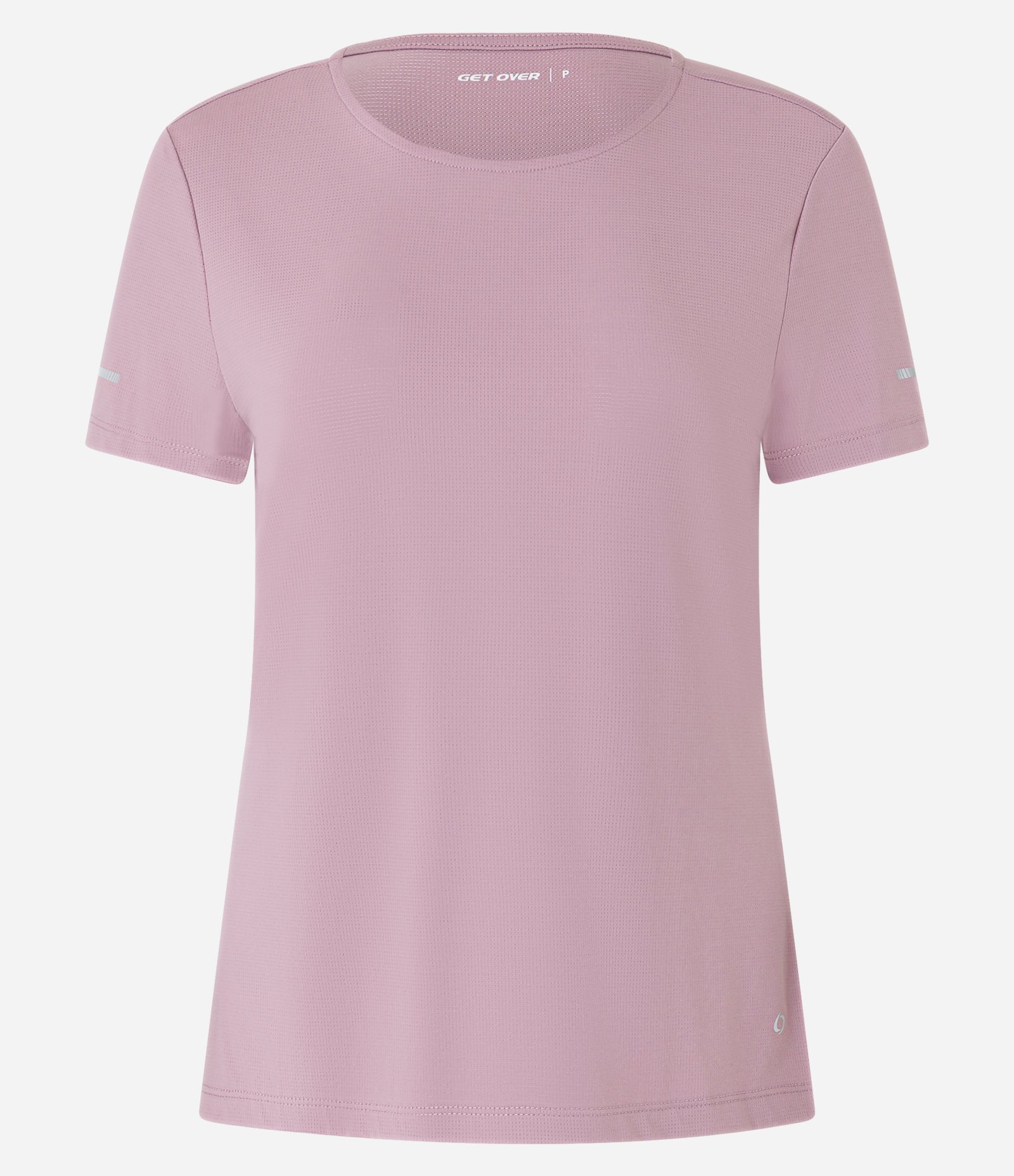 Camiseta Esportiva Regular Texturizada com Detalhe Refletivo Rosa Terroso 5