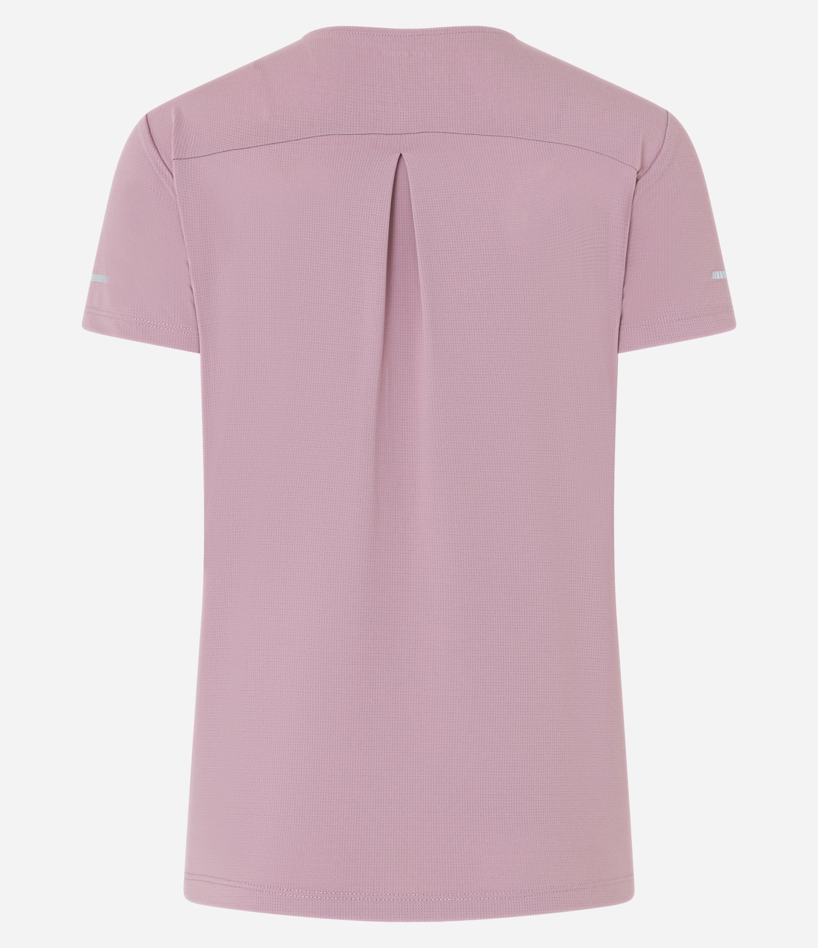 Camiseta Esportiva Regular Texturizada com Detalhe Refletivo Rosa Terroso 7