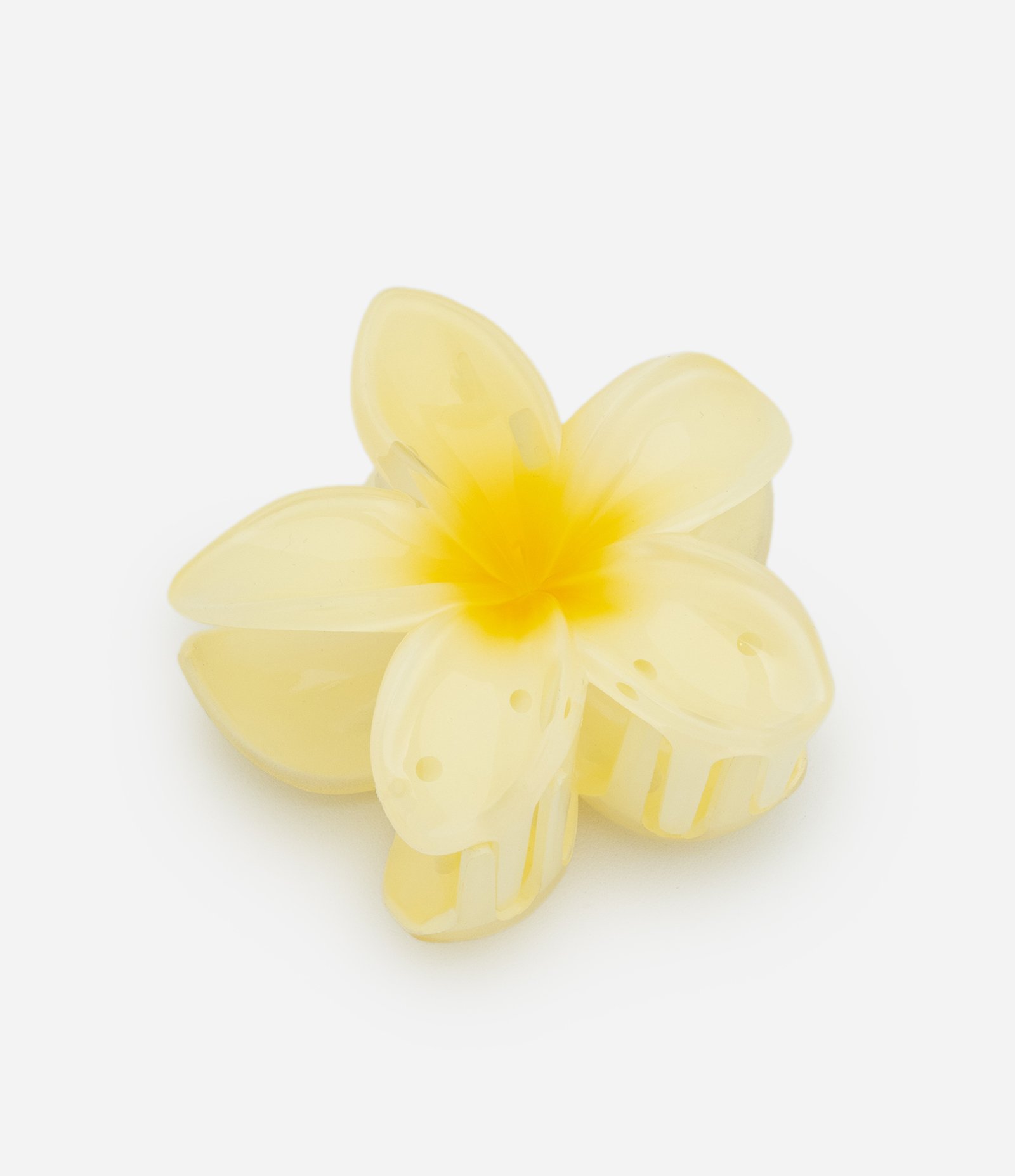 Piranha De Cabelo Formato de Flor de Jasmim Plástico Amarelo 1