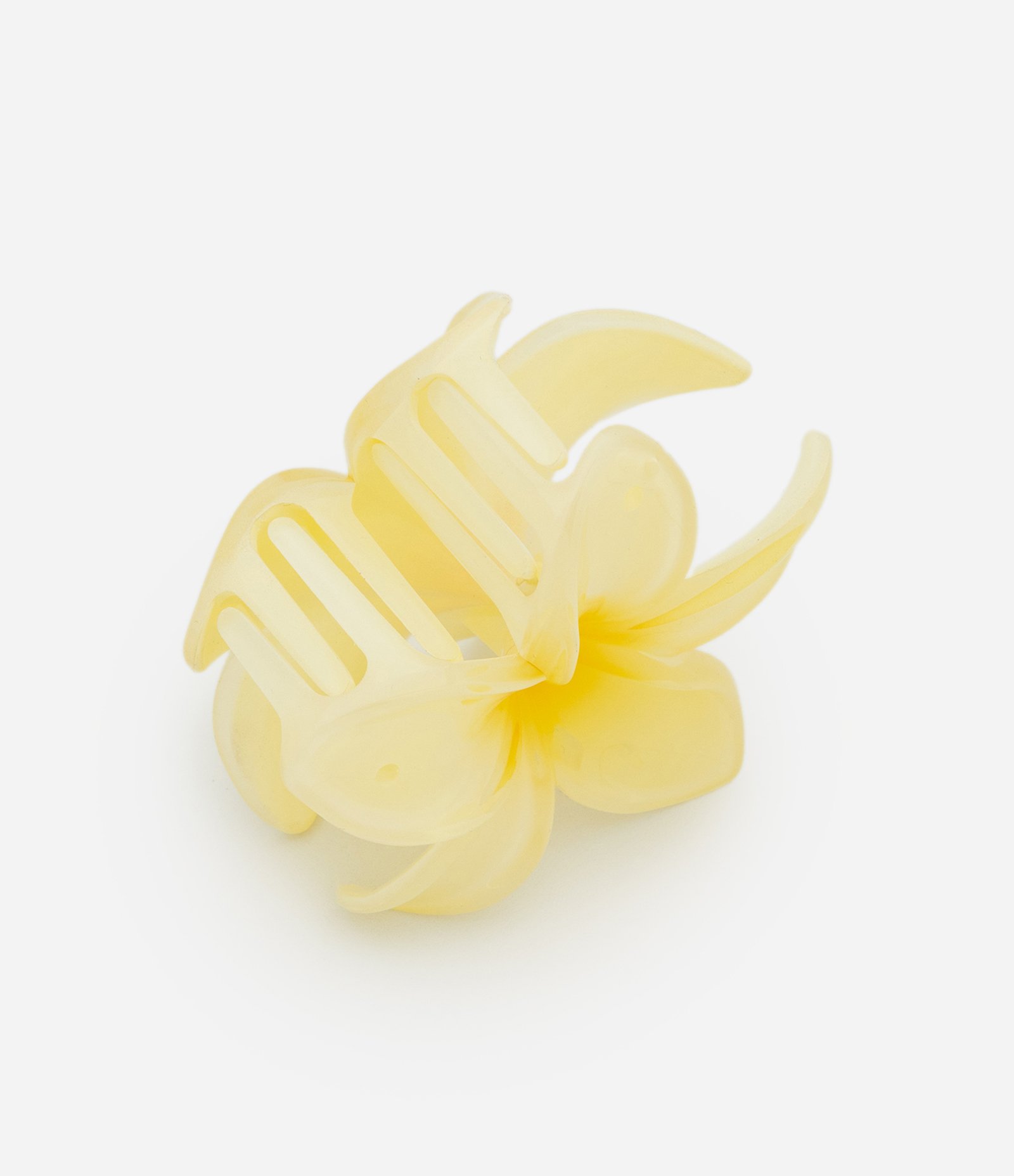 Piranha De Cabelo Formato de Flor de Jasmim Plástico Amarelo 2