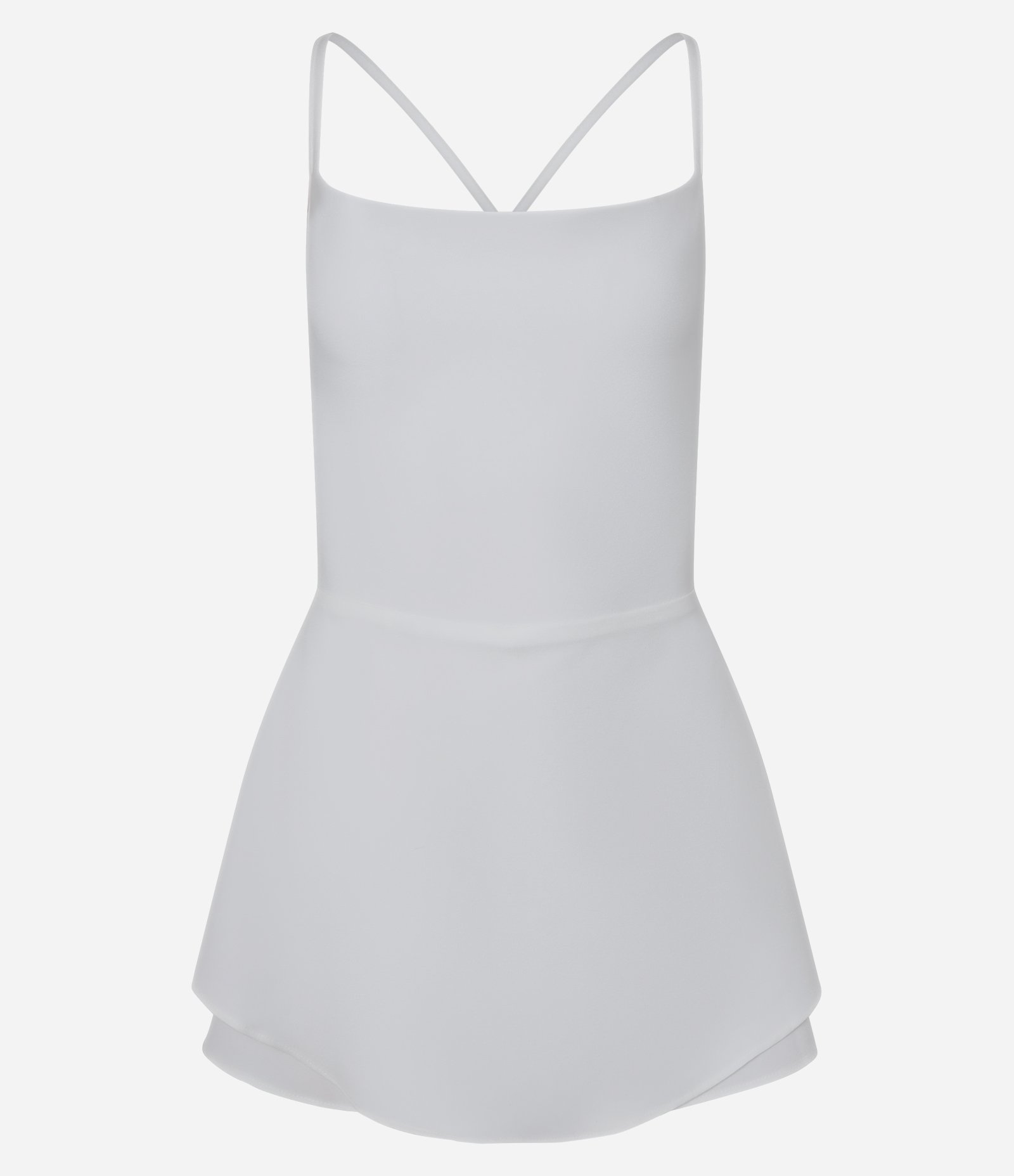 Macaquinho Short Saia em Crepe com Babadinhos Branco 6