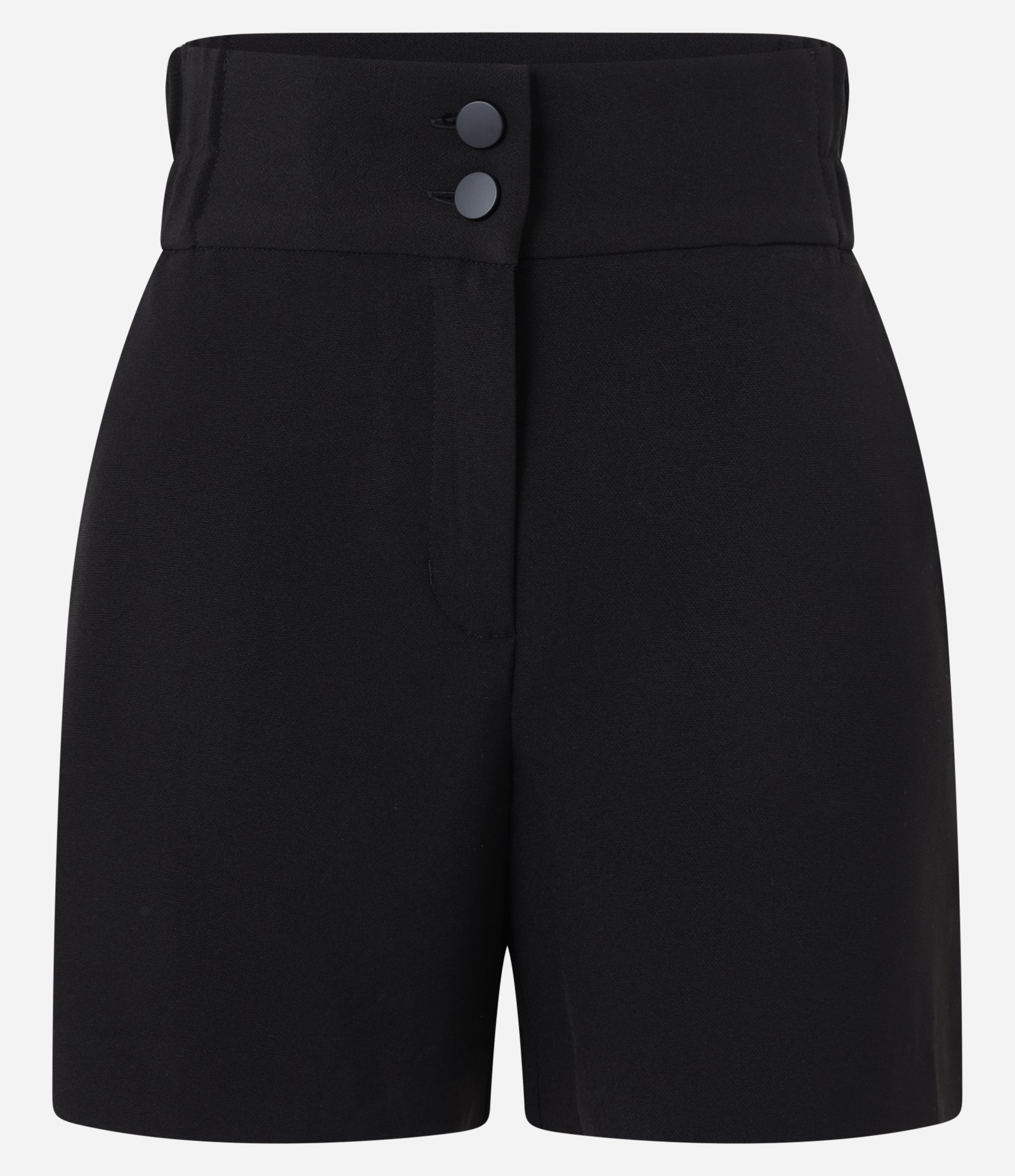 Short Alfaiataria com Cós Elástico Botões Duplos Preto 5