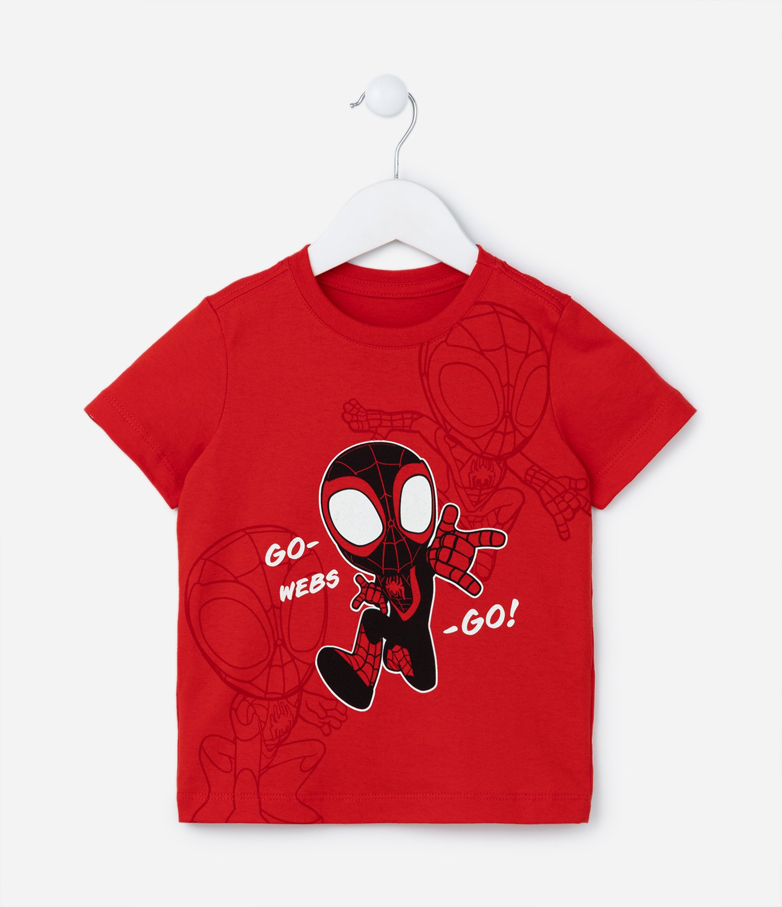 Camiseta Infantil com Estampa Spidey  - Tam 2 a 5 Anos Vermelho 1