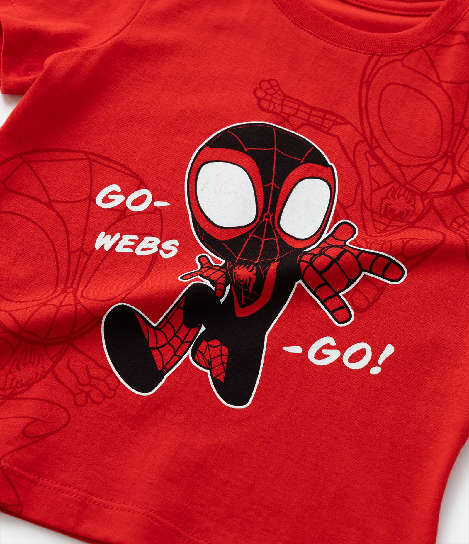 Camiseta Infantil com Estampa Spidey  - Tam 2 a 5 Anos Vermelho 4
