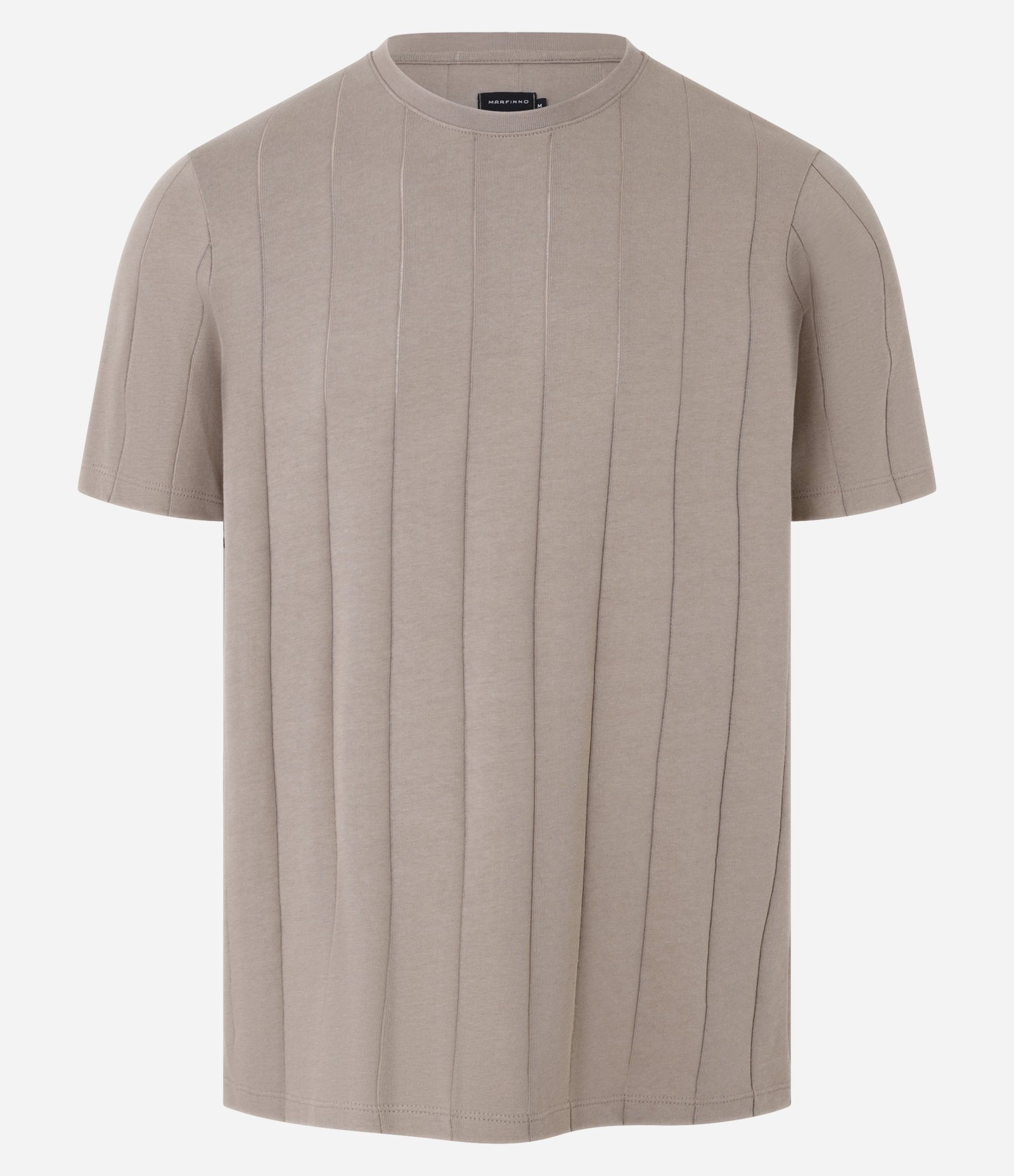 Camiseta Slim Básica com Textura Marrom 5