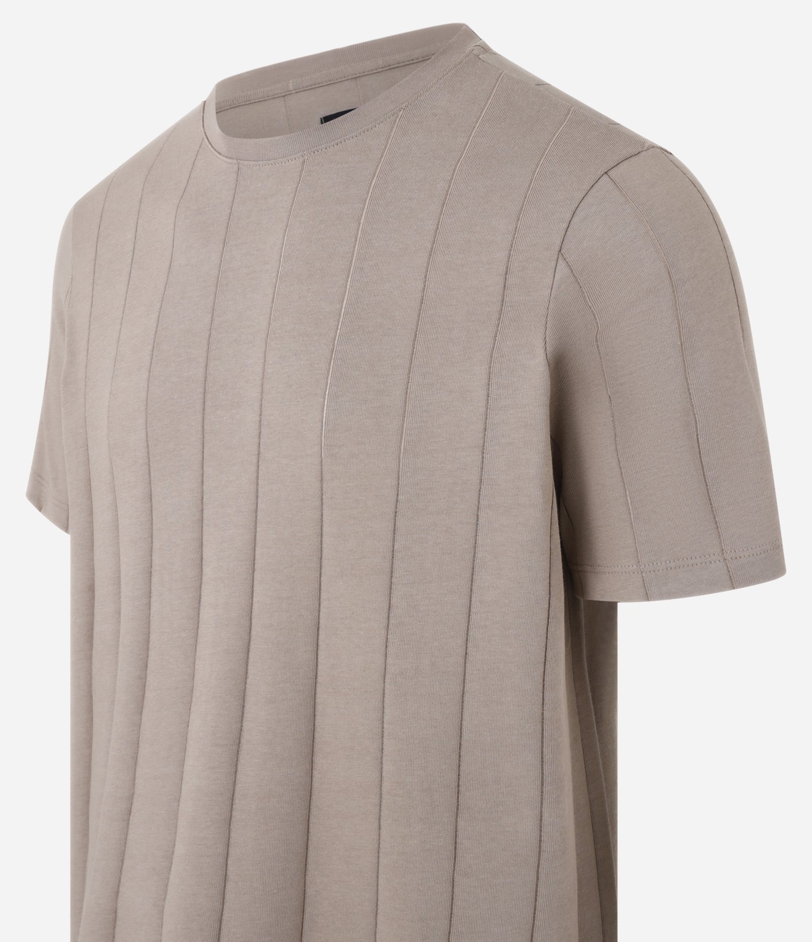 Camiseta Slim Básica com Textura Marrom 6