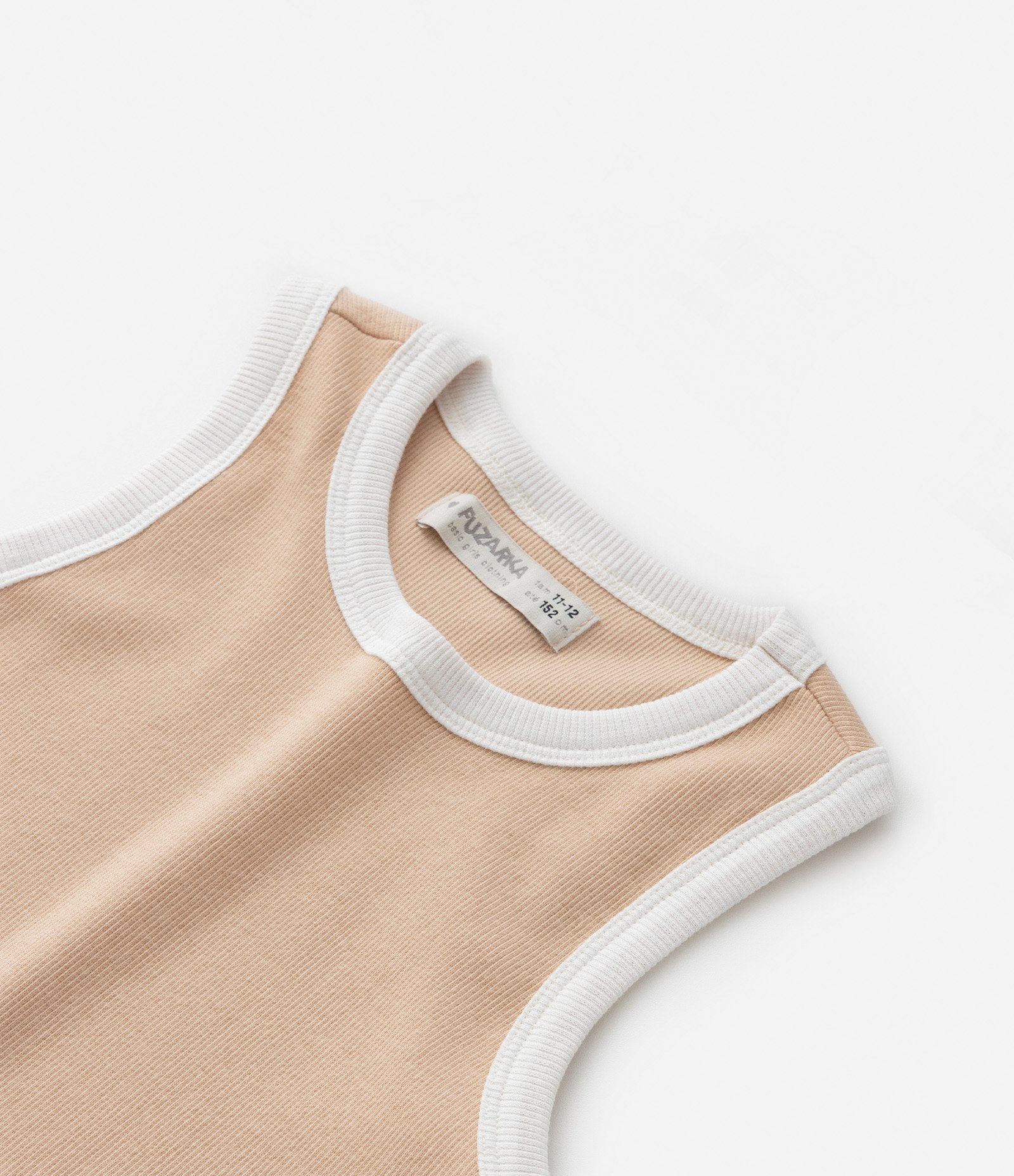 Vestido Infantil Canelado com Viés Contrastante - Tam 7 a 14 Anos Laranja 4