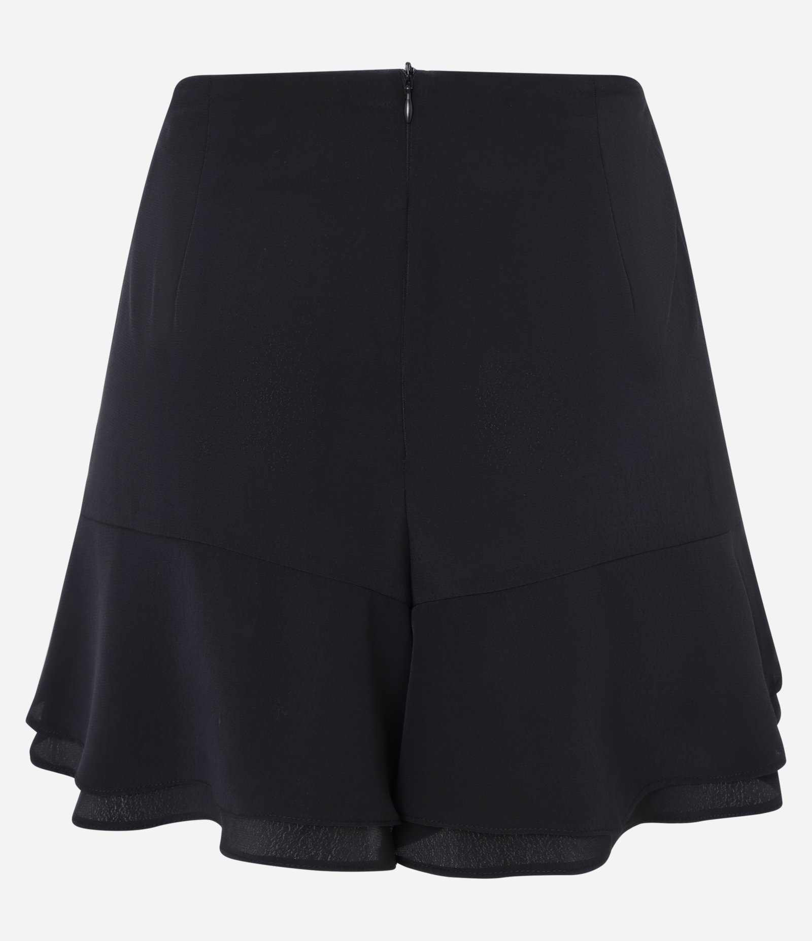 Short Godê em Crepe com Babadinhos Preto 6
