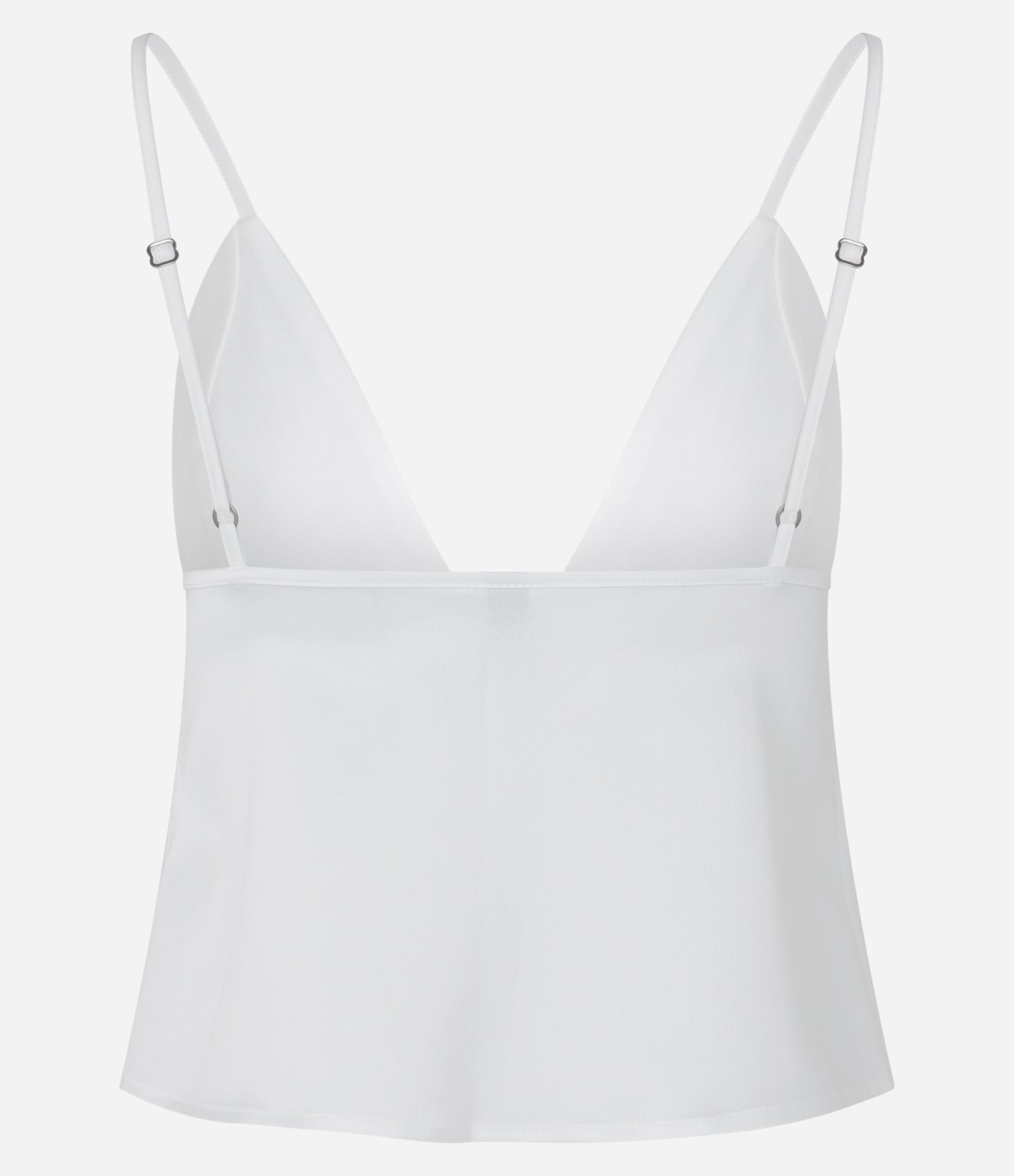 Blusa Acetinada de Alça com Laços Frontais Branco 5