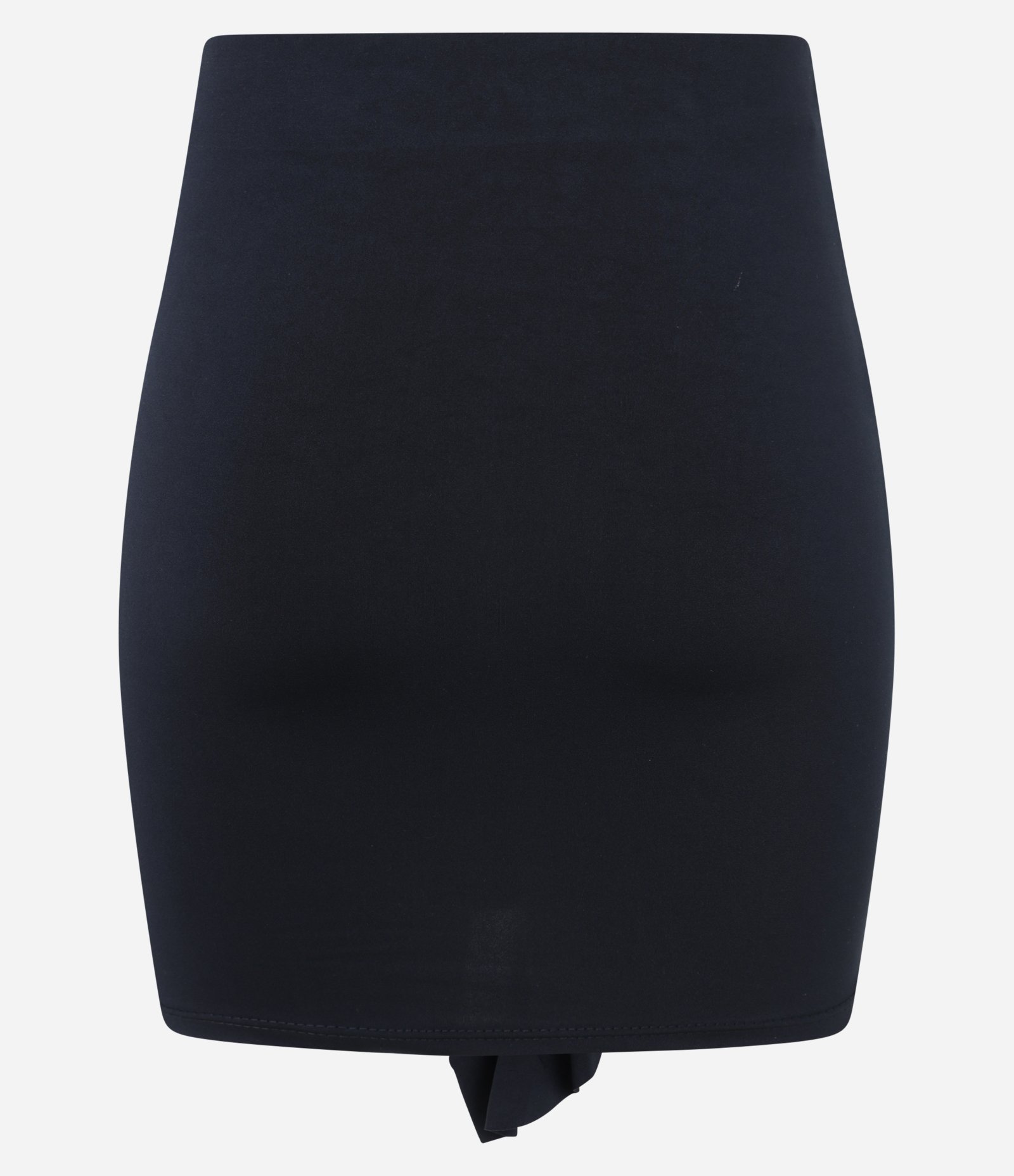 Saia Curta em Jersey com Babado Frontal Preto 7