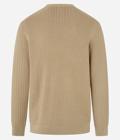 Suéter em Malha com Textura Xadrez Grid