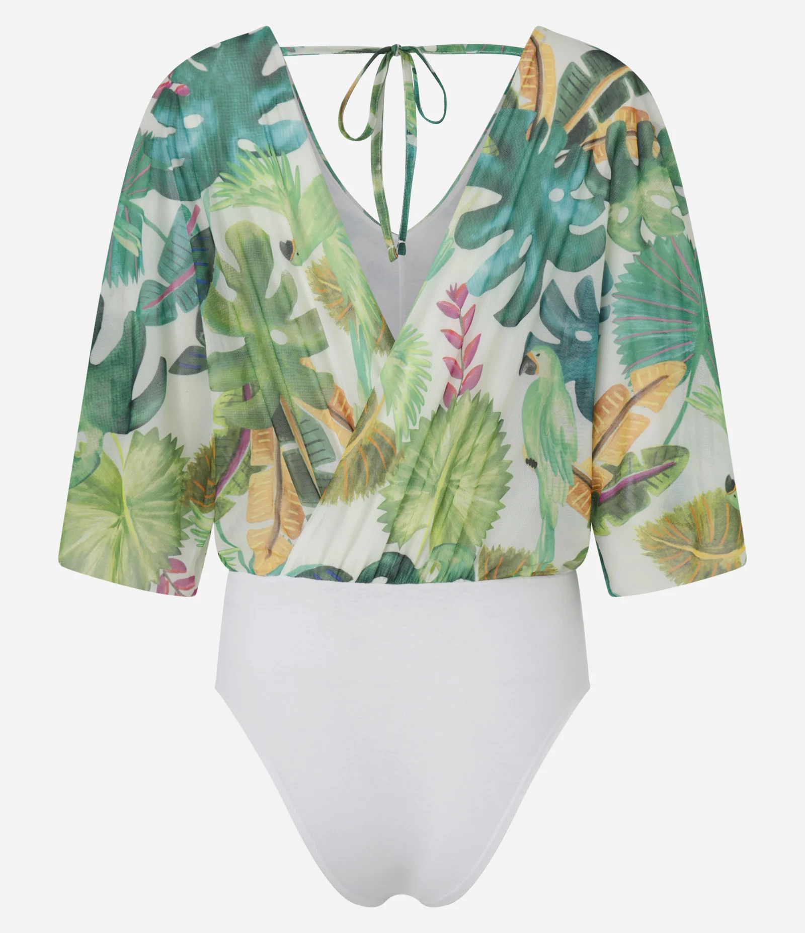 Body em Tule com Estampa Floral Multicores 2