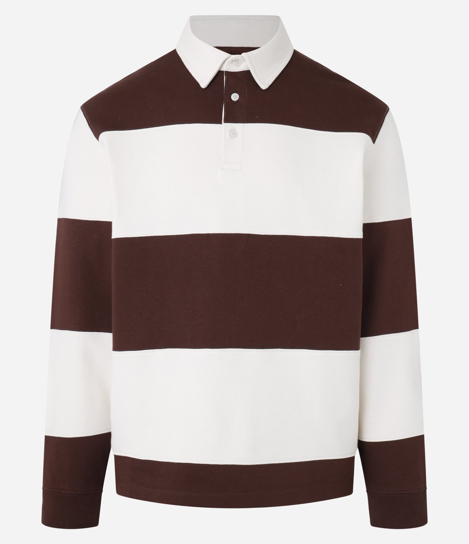 Moletom com Gola Polo e Estampa Listrada Vermelho/Branco 7