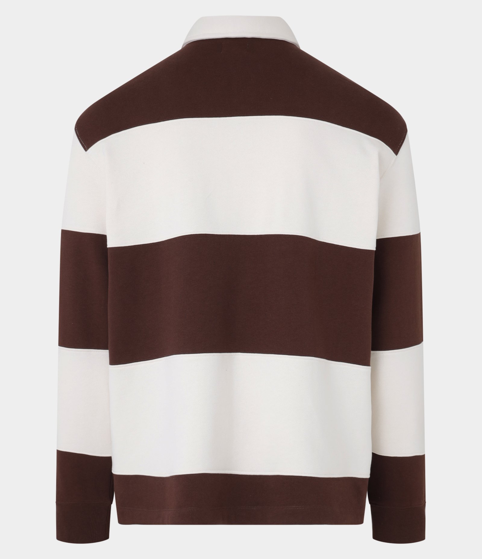 Moletom com Gola Polo e Estampa Listrada Vermelho/Branco 8