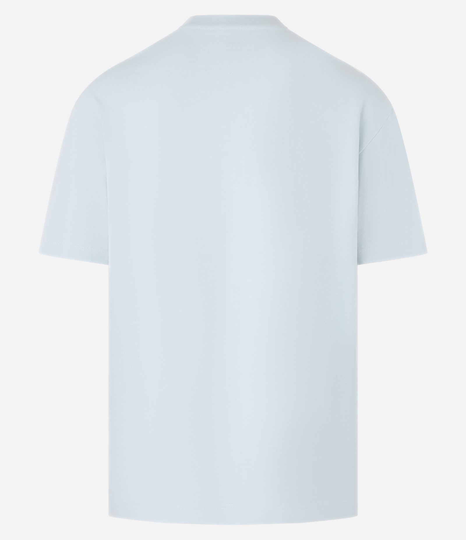 Camiseta Relaxed em Algodão com Efeito Pesado Azul claro 6
