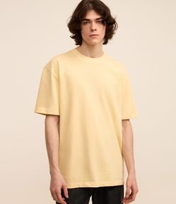 Camiseta Relaxed em Algodão com Efeito Pesado