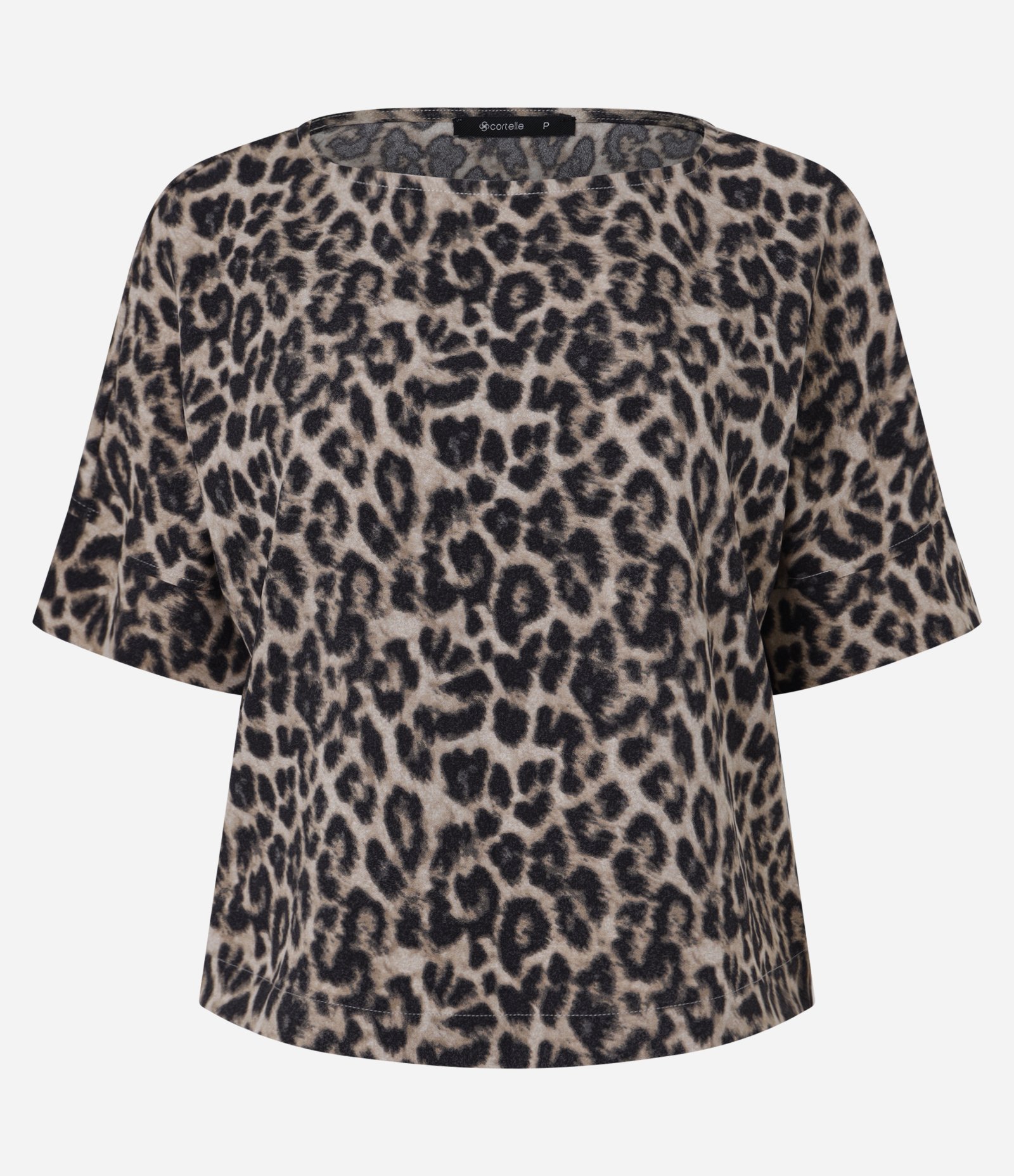 Blusa em Crepe com Estampa Animal Print Onça Marrom 5