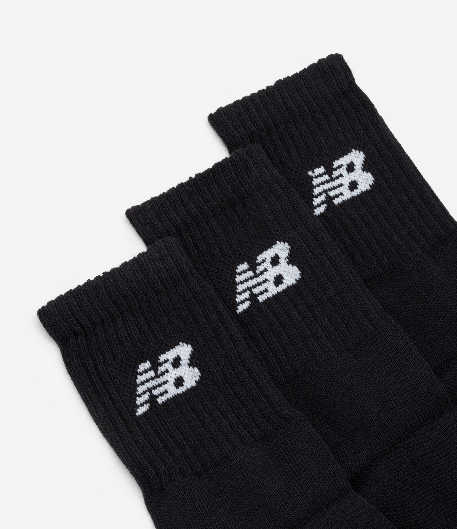 Kit 03 Pares de Meias com Cano Longo Estampa New Balance Preto 4