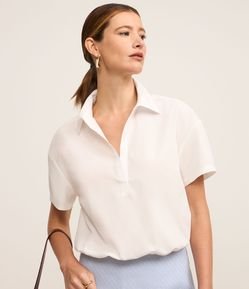 Body em Tricoline com Gola Polo