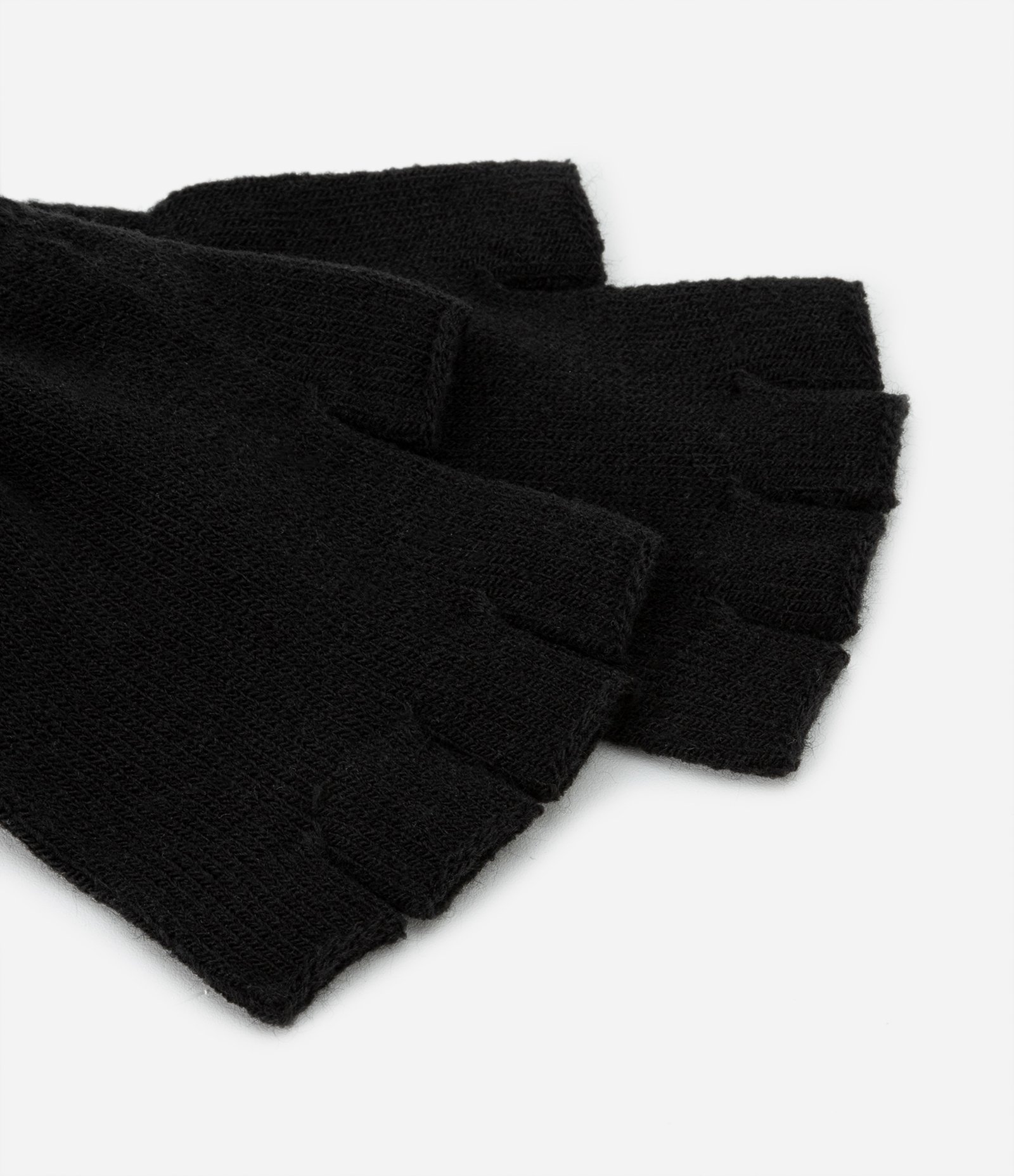 Luva em Tricot sem Dedos Preto 2