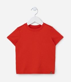 Camiseta Infantil em Algodão Texturizada - Tam 1 a 5 Anos