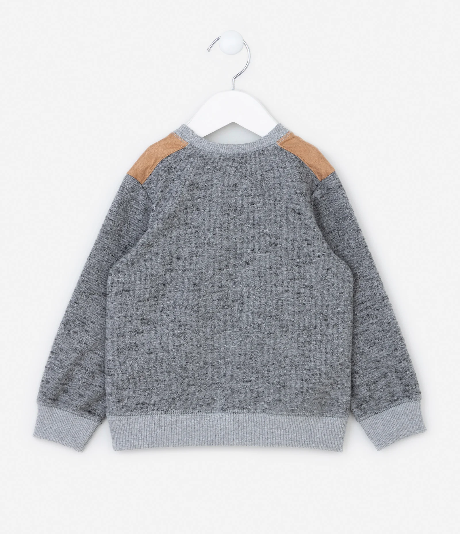 Blusão Infantil em Moletom com Forro Quentinho - Tam 1 a 5 Anos Cinza 2