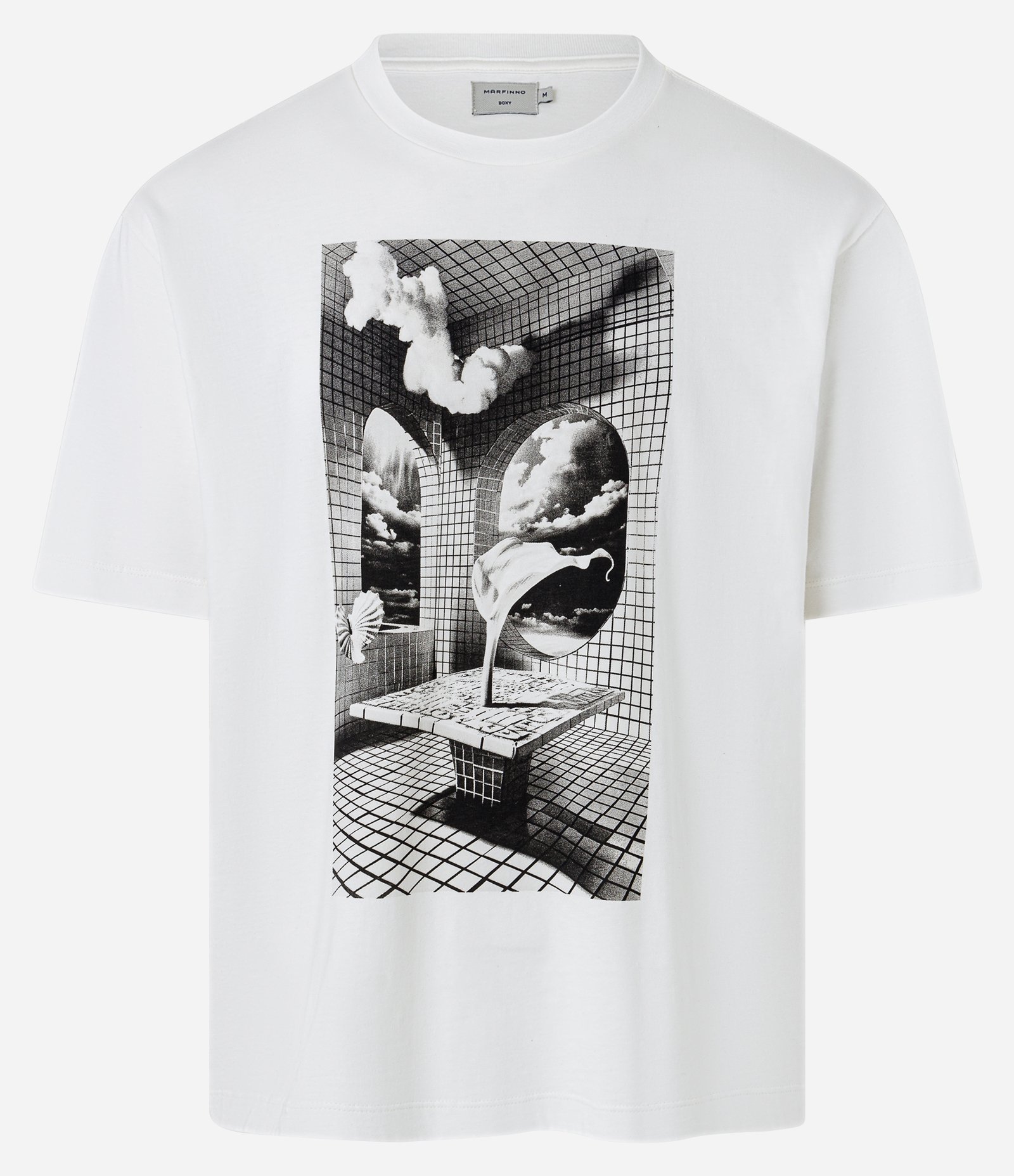 Camiseta Manga Curta  Estampa Surrealismo Off White 8