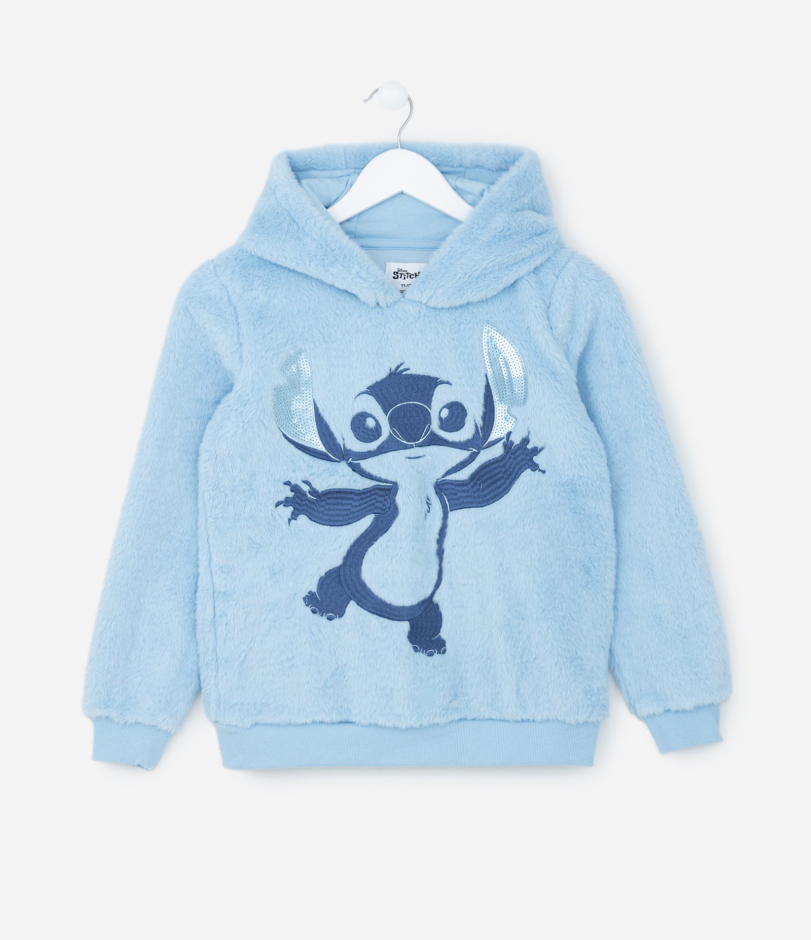 Casaco Infantil em Fleece com Bordado do Stitch - Tam 5 a 14 Anos Azul 1