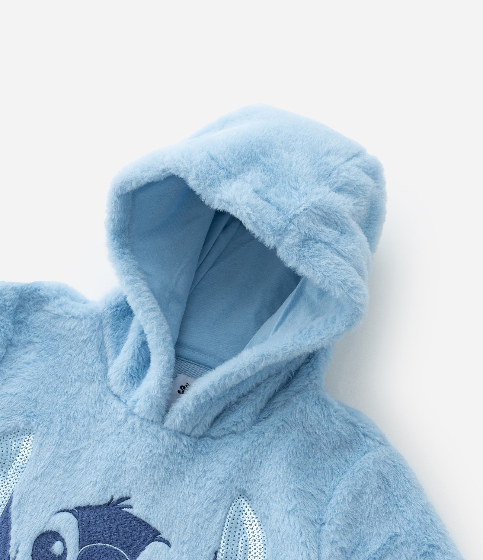 Casaco Infantil em Fleece com Bordado do Stitch - Tam 5 a 14 Anos Azul 4