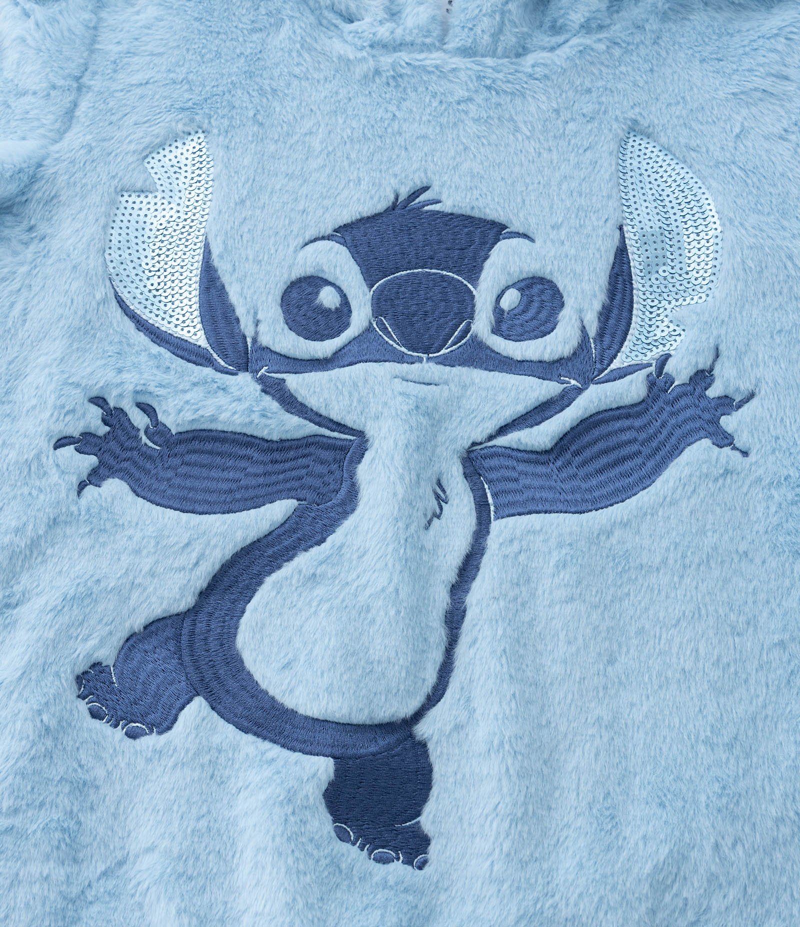 Casaco Infantil em Fleece com Bordado do Stitch - Tam 5 a 14 Anos Azul 7