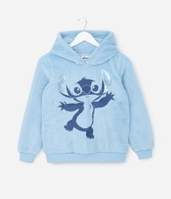 Casaco Infantil em Fleece com Bordado do Stitch - Tam 5 a 14 Anos